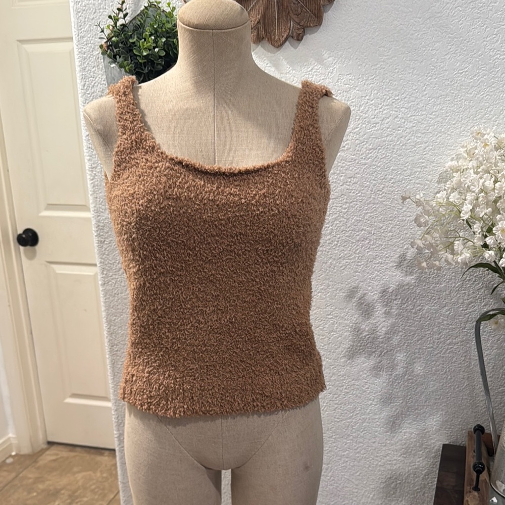 SKIMS !!Cozy Brown Fuzzy SET!!